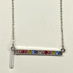 Sterling bar necklace